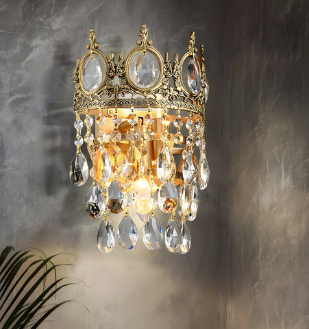 Vintage Royal Crystal Wall Lamp