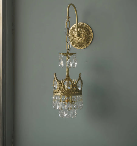 Vintage Royal Crystal Wall Lamp