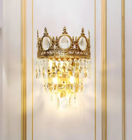 Vintage Royal Crystal Wall Lamp
