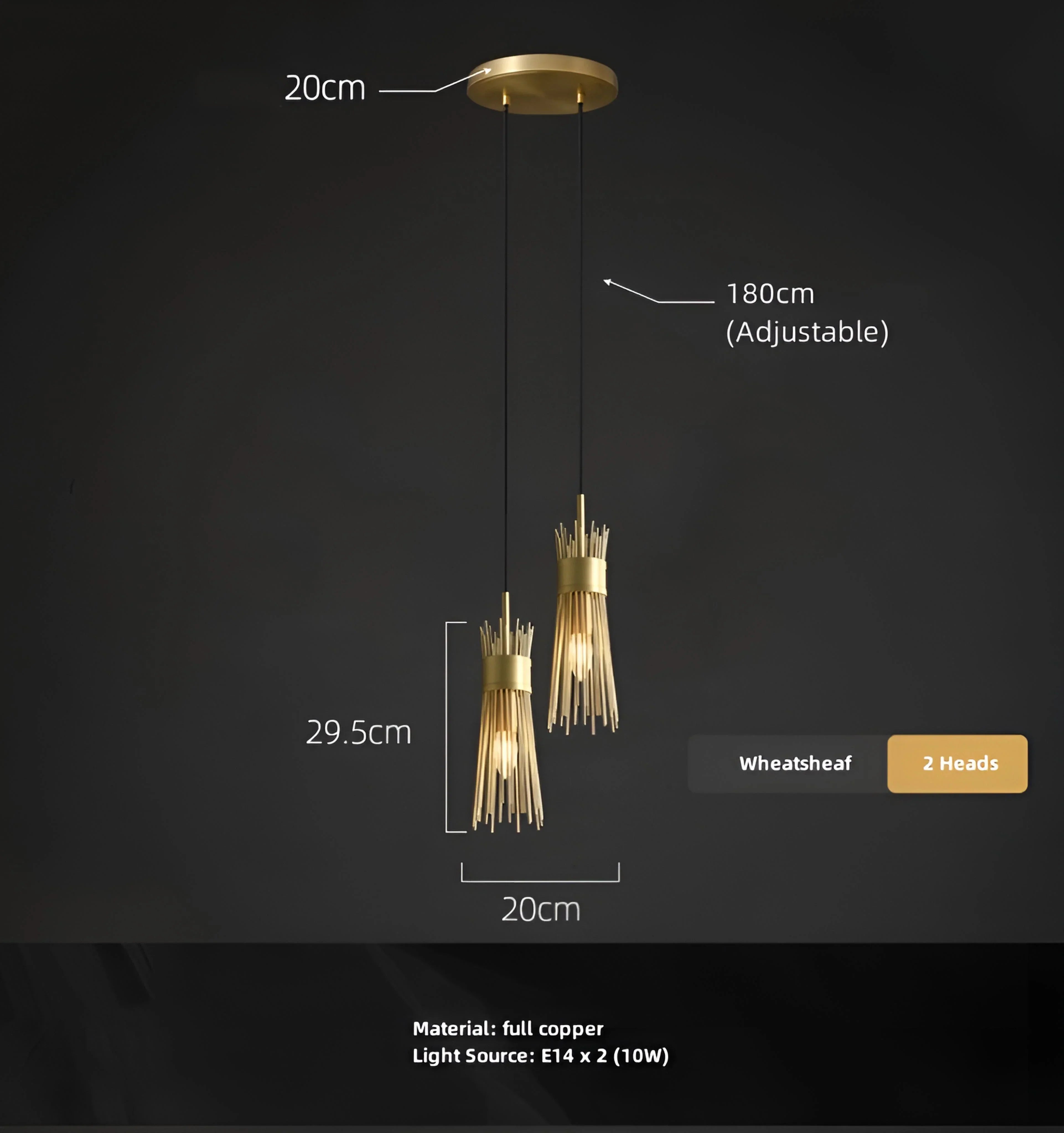 Wheatsheaf Pendant Light