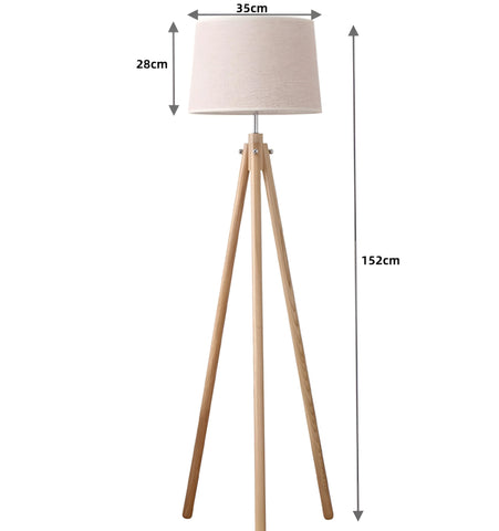 Wooden Tripod Floor Lamp