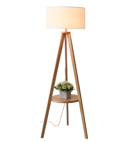 Wooden Tripod Floor Lamp